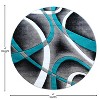 Emma and Oliver Olefin Accent Rug with 3D Sculpted Intersecting Arch Design and Jute Backing - 4 of 4