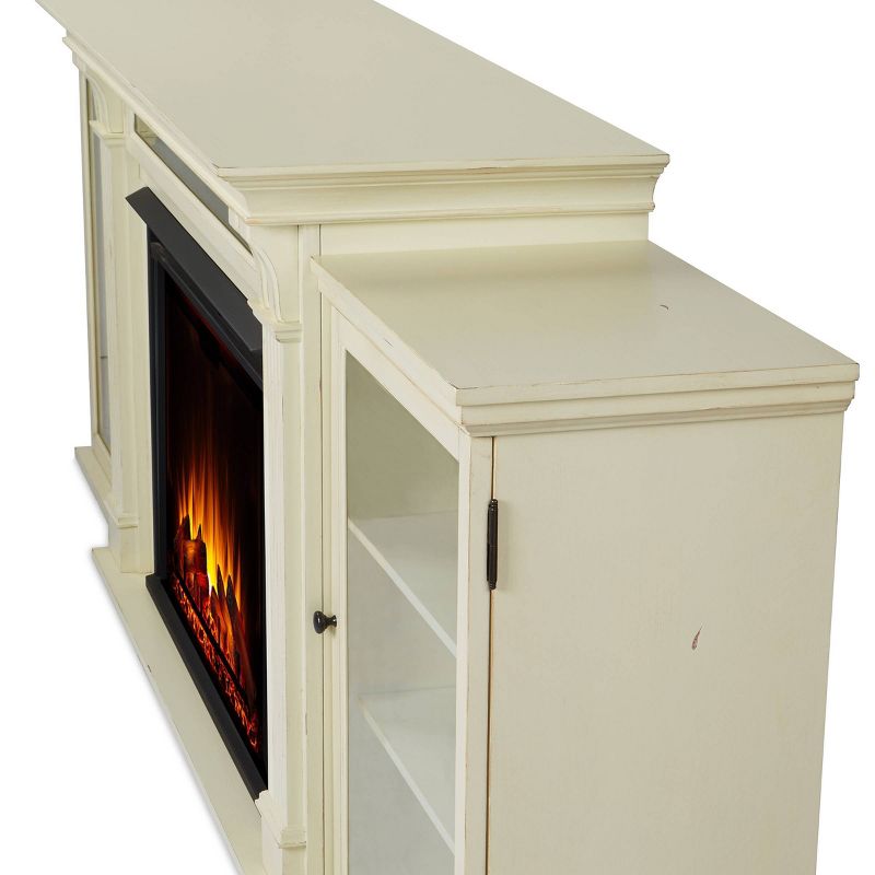 Real Flame Tracey Grand Electric Fireplace Entertainment Center Distressed White, 4 of 8