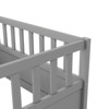 Okak Twin/Full Size Floor Bed Frame, Children's Floor Bed Frame with High Safety Rails & Door, Modern Low Bed Frame for Children's Bedroom - 3 of 4