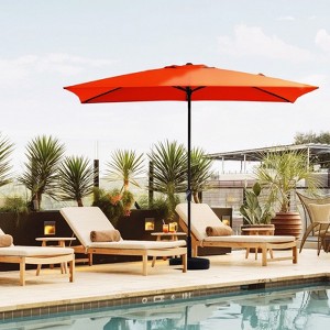 Hyleory 10FT Market Umbrella for All Seasons, 6 Iron Core Ribs, Size: 120" x 96" - 1 of 4