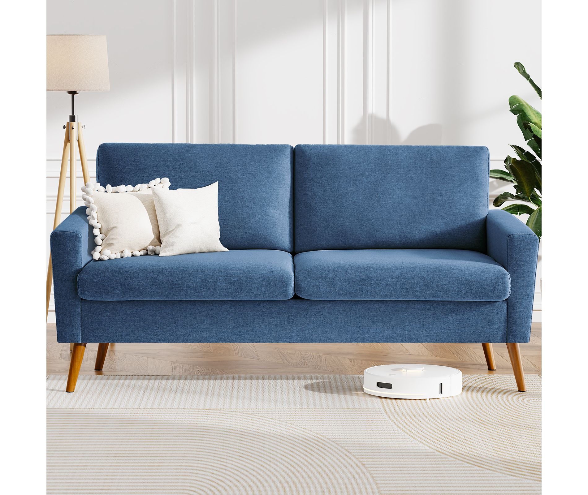 Vipbear 68" Loveseat Sofa,Modern Love Seat Couches for Living Room,Small Couch for Bedroom Office,Comfy Couch with Spring Cushion,Tool-Free Assembly