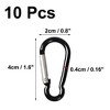 Unique Bargains Travel Camping Hiking Aluminum Clip Hook D-Ring Keychain Carabiner 10 Pcs Black - 2 of 4