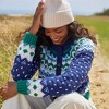 Lands' End Women's Lofty Birdseye Fair Isle Cardigan Sweater - 4 of 4