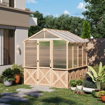 EROMMY Spruce Wooden Greenhouse For Outdoors