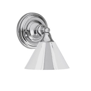 Toltec Lighting Any 1 - Light Sconce in  Chrome with 7" Chrome Cone Metal Shade Shade - 1 of 1