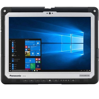 Panasonic Toughbook CF-33 Laptop, Core i5-7300U 2.6GHz, 8GB, 256B SSD, 12" QHD, Webcam, Win10P64, Touchscreen, Manufacturer Refurbished