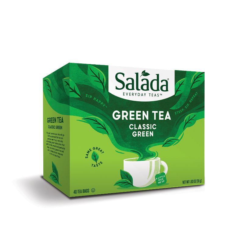 Salada Green Tea Classic Green with 40 Individually Wrapped Tea Bags Per Box (Pack of 6), 5 of 6