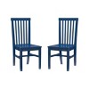 Set of 2 Percival Solid Wood Slat Back Side Chairs Linon - 2 of 4