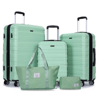 5 Piece Luggage Set,21"25"29" Luggage + A Duffel Bag + A Toiletry Bag,Lightweight Luggage With Spinner Wheel And TSA Lock-Cuddlewood