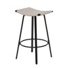 CAVINAS 27" Backless Counter Height Bar Stools Set of 2,Weaving PVC Dining Chairs with Round Footrest,Counter Stools for Kitchen Counter,Creamy White - 4 of 4