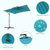 Sonkuki 8.2x8.2 FT Outdoor Hanging Umbrella Patio Offset W/t Cross Fade-resistant - 4 of 4