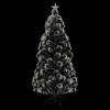 vidaXL 6-ft Artificial Christmas Tree with Stand/LED Light Unit, Realistic Fiberglass Material - 3 of 4