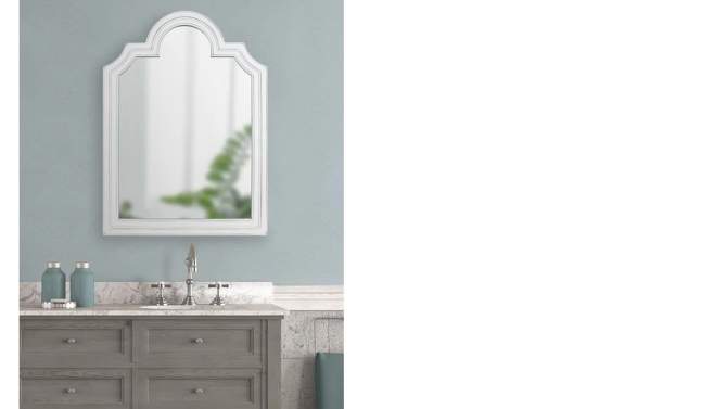 26&#34; x 35.2&#34; Sindahl Arch Wall Mirror White - Kate &#38; Laurel All Things Decor, 2 of 10, play video