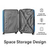 FURNIinspire Bag And Luggage Sets 3 Piece Rolling Luggage, Hard Shell Travel Suitcases Set with Wheels Telescopic Handle, Blue, 21.06"*11.42"*30.12" - 2 of 4