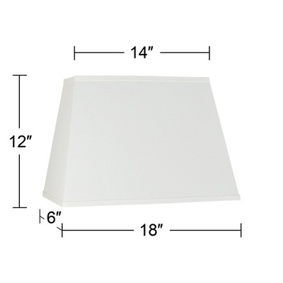 Ivory Linen Rectangular Lamp Shade with Brass Spider