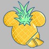 Boy's Disney Mickey Mouse Cut Pineapple Silhouette Pull Over Hoodie - 2 of 4