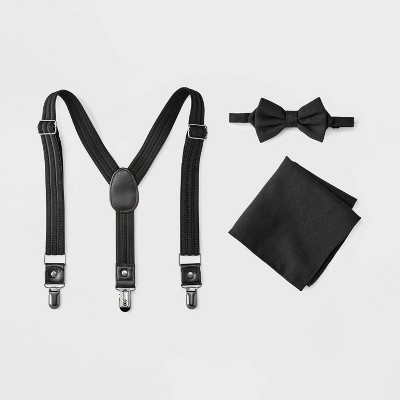 Photo 1 of Boys Suspender, Pocket Square and Bowtie Set - Cat & Jack - Black