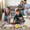5x7 Washable Rugs for Living Room Modern Geometric Print Area Rugs Non Slip Low Pile Bordered Carpet Stain for Bedroom, Office & Kitchen - 4 of 4
