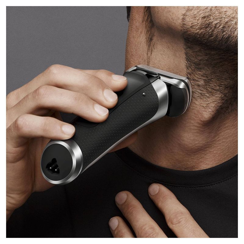 Braun Series 9-9330s Men&#39;s Rechargeable Wet &#38; Dry Electric Foil Shaver with Stand, 4 of 8