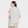 Women's Beautifully Soft Short Sleeve Notch Collar Top and Shorts Pajama Set - Stars Above™ - image 2 of 4