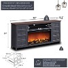 70 Inch Farmhouse Fireplace TV Stand with 36" Electric Fireplace for 80 Inch TVs, Entertainment Center with 8 Drawer - 2 of 4