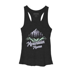 Women's Design By Humans Mountain Mama Camping Adventure Mom By Flowerr Racerback Tank Top - 1 of 2