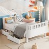 Twin Size Wood Platform Bed with Rails and Drawers for Girls and Boys Bedroom - 2 of 4