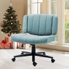 Okak Modern Adjustable Swivel Office Chair with Flip-up Arms & Wheels,Small Ergonomic Task Chair for Home Office,Living Room - 2 of 4