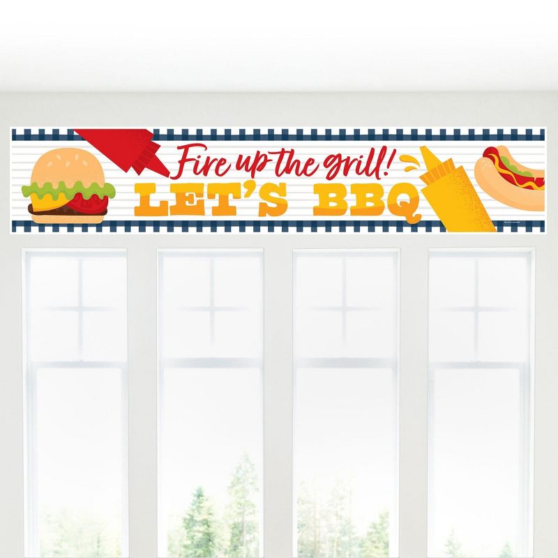 Big Dot of Happiness Fire Up the Grill - Summer BBQ Picnic Party Decorations Party Banner, 5 of 8