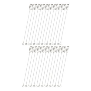 Unique Bargains DIY Clothing Accessories Suit Copper Long Needle Brooch Stick Pins Stopper Ends Flat Head - 1 of 4