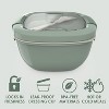 54 oz Bowl with 4-Compartment Toppings Tray, Leak-Proof Dressing Container, Reusable Fork, BPA-Free Lunch Box for Meal Prep - 3 of 4