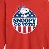 Boys' - Peanuts - Snoopy Go Vote Long Sleeve Graphic T-Shirt - 2 of 4