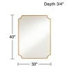 Noble Park Jacinda Rectangular Vanity Decorative Wall Mirror Modern Beveled Rounded Cut Edge Gold Frame 30" Wide for Bathroom Bedroom Living Room Home - 4 of 4