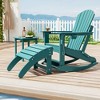 Adirondack Ottoman Footrest for Adirondack Chair, Weatherproof Outdoor Resin Patio Footstool for Pool, Porch, Lawn & Backyard - 2 of 4