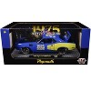 1971 Plymouth Hemi Cuda "VP Racing 50 Years" Blue with Yellow Sides Limited Edition 1/24 Diecast Model Cars by M2 Machines - 3 of 3