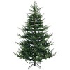 HOMCOM 7.5 FEET Artificial Christmas Tree, Pine Hinged Xmas Tree with Realistic Branches, Steel Base, Auto Open, Green - 4 of 4
