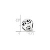 Black Bow Jewelry Sterling Silver Cutout Paw Prints Bead Charm - 2 of 3