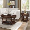 NicBex Wood Coffee Table Coffee Bar with 2-Tier Open Storage Shelf, Retro End Table with Wood Legs, Coffee Tables for Living Room - 4 of 4