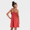 Girls' Sleeveless Knit Eyelet Dress - Cat & Jack™ - 2 of 3