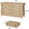 Jojoka Drawer Dresser,Tall Boho Dresser with Curved Legs and Freestanding Storage for Living Room - 2 of 4