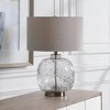 Uttermost Storm Glass Table Lamp – Translucent Art Glass with Black Flecks & Brushed Nickel, 23.25" Height - 2 of 4