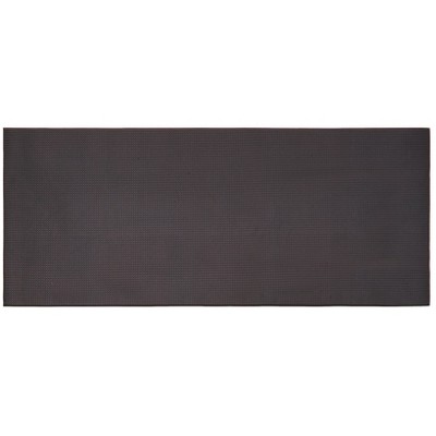The Lakeside Collection Solid Color Kitchen Runner Rug Black