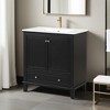 30" Modern Bathroom Vanity with Sink Combo Set, Solid Wood Frame Bathroom Storage Cabinet with 2 Soft Closing Doors and a Drawer - Leovsnove - 2 of 4