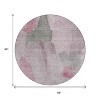 Blush And Gray Abstract Washable Indoor Outdoor Area Rug - 3 of 4