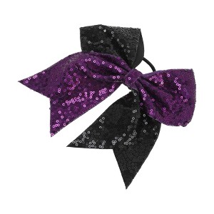 Unique Bargains Women's Halloween Sequin Bow Hair Elastics 1 Pc - 1 of 4