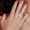 Pompeii3 Certified 6Ct Aria Emerald Diamond Engagement Ring 14k Gold/Platinum Lab Created - 4 of 4