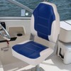 Coucheta 2 Pack Folding Boat Seats, High Back Fishing Boat Seat, Comfortable Boat Chairs with Thick Sponge Padding and Hinge for Sightseeing Boat - 2 of 4