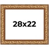 PosterPalooza | Modern Shadow Box 1" Depth Gold Picture Frame - UV Acrylic, Backing Board, Hanging Hardware - 2 of 4