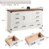 SinCiDo Farmhouse 8 Drawer Bedroom Dresser w/Adjustable Shelf, Thick Plank Design, Wood Closet Dresser for Bedroom, Living Room - 2 of 4
