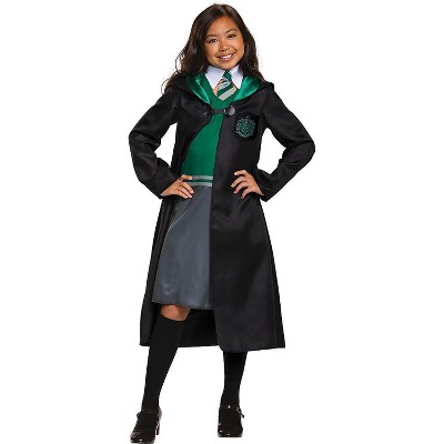 Harry Potter Slytherin Costume Dress Cosplay Plaid Skirt For Women Juniors  (2X) Green